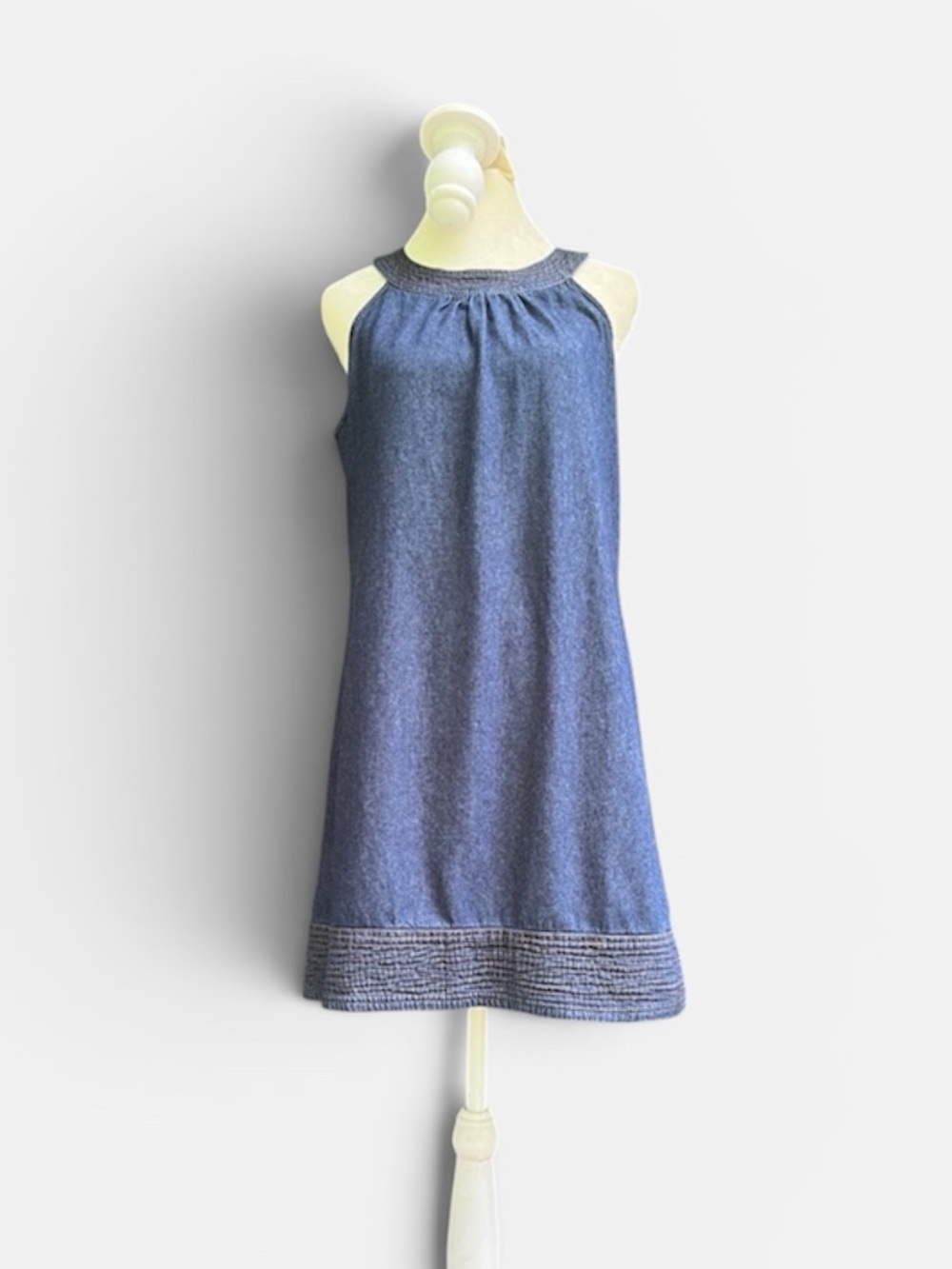 JFW Denim Halter Neck Mini Dress in Blue Size 9 (Runs small)